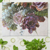 Succulente serviette cadeau Bouquet (Plié)