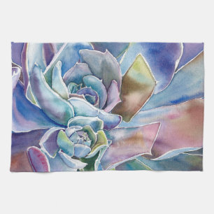 Succulente serviette de cuisine Echeveria