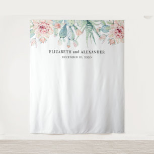 Succulente trouwachtergrond. Achtergrond Cactus Wandkleed