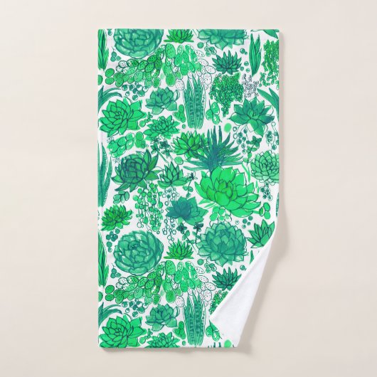 Succulente tuin bad handdoek (Handdoek)