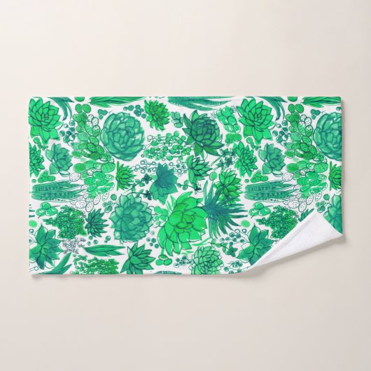 Succulente tuin bad handdoek (Handdoek)