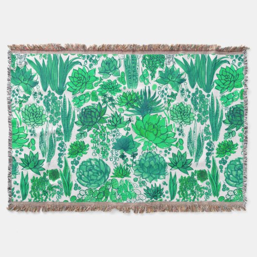 Succulente tuin deken (Voorkant)