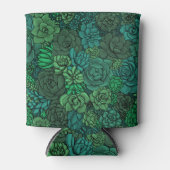 Succulente tuin in groen blikjeskoeler (Voorkant)