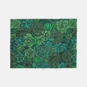 Succulente tuin in groen fleece deken (Voorkant (Horizontaal))
