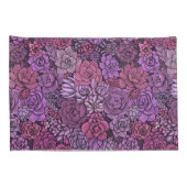 Succulente tuin in roze en violet kussensloop (Achterkant-Rechts)