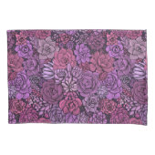 Succulente tuin in roze en violet kussensloop (Voorkant-Links)