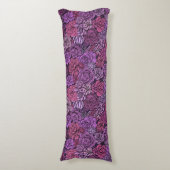 Succulente tuin in roze en violet lichaamskussen (Voorkant Verticaal)