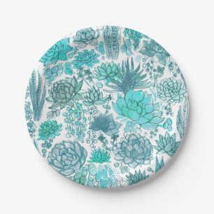 Succulente tuin papieren bordje