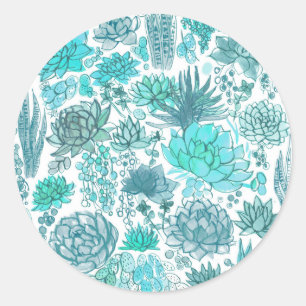 Succulente tuin ronde sticker