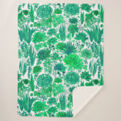 Succulente tuin sherpa deken (Voorkant)