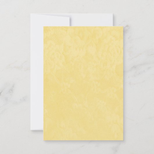 Succulente Vrijgezellenfeest Waterverf Gele kant Kaart (Achterkant)