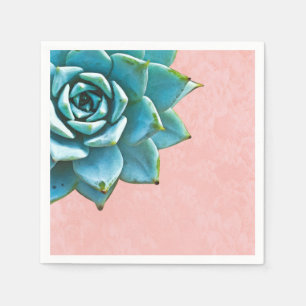 Succulente Waterverf Roze kant Servetten