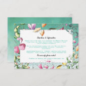 Succulente waterverf Wedding Info cards Informatiekaartje (Voorkant / Achterkant)