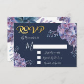Succulente waterverf Wedding-reactiekaarten RSVP (Voorkant / Achterkant)