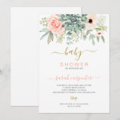 Succulenten Baby shower uitnodiging (Voorkant / Achterkant)