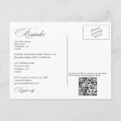 Succulenten Bruiloft Reminder QR Code Rsvp Pos Briefkaart (Achterkant)