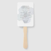 Succulenten dubbelzijdige bruiloft fan programma's handwaaier (Achterkant)