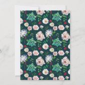 Succulenten & Goud Chique Bruiloft Kaart (Achterkant)