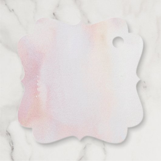 Succulenten Groen Blush Roze Bloemen Bruiloft Bedankjes Labels (Achterkant)