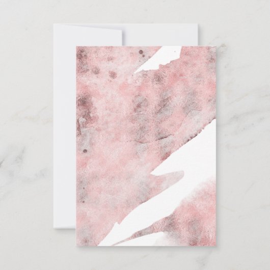 Succulenten Groen Roos Goud Modern Bruiloft RSVP (Achterkant)