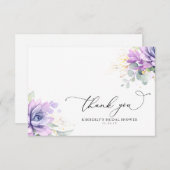 Succulenten Groene Bruiloftsborrel Bedankt (Voorkant / Achterkant)