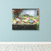 Succulenten in de schatkist canvas afdruk (Insitu (Houten vloer))