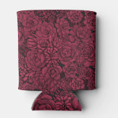 Succulenten in Viva Magenta - Kleur van het jaar 2 Blikjeskoeler (Achterkant)