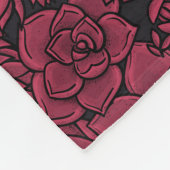 Succulenten in Viva Magenta - Kleur van het jaar 2 Fleece Deken (Hoek)