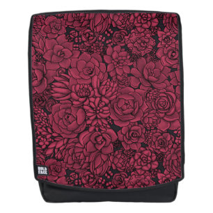 Succulenten in Viva Magenta - Kleur van het jaar 2 Rugtassen