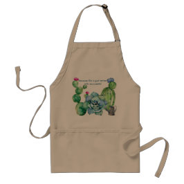 Succulenten met Gardening Apron! Standaard Schort