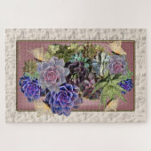 Succulenten op de strand legpuzzel (Horizontaal)