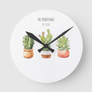 Succulenten Ronde Klok
