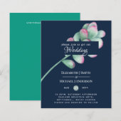 Succulenten Roze Blos Mint Groen Budget Bruiloft (Voorkant / Achterkant)