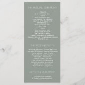 Succulenten Rustiek Hout Wedding Programma's (Achterkant)