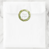 Succulenten Rustieke Bruiloft stickers (Tas)