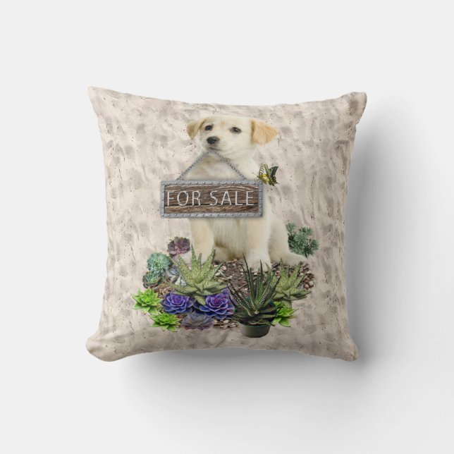 Succulenten te koop kussen (Voorkant)
