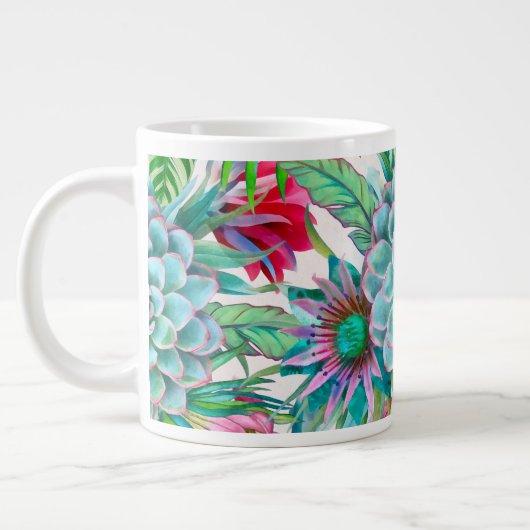 Succulenten tropische tuin extra grote beker (Links)