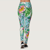 Succulenten tropische tuin leggings (Achterkant)