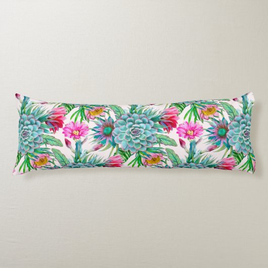 Succulenten tropische tuin lichaamskussen (Voorkant)