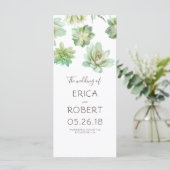 Succulenten Trouwprogramma's Programma (Staand voorkant)