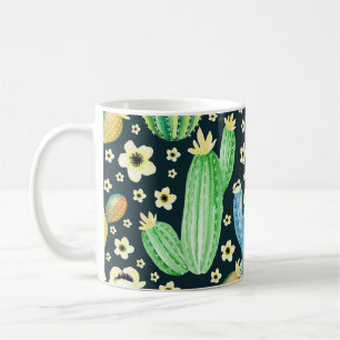 Succulenten Waterverf Cactus Bloemenpatroon Koffiemok
