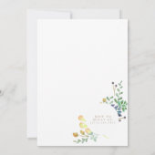 Succulententuin Cirkel | Waterverf Bruidsdouche Kaart (Achterkant)