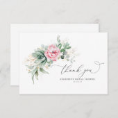 Succulentes et fleurs roses petit merci (Devant / Derrière)