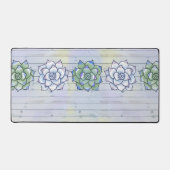 Succulentes sur fond de planche de bois (Recto)