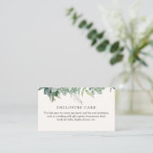 Succulents and Eucalyptus Enclosure Card Informatiekaartje (Staand voorkant)