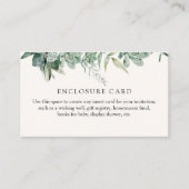 Succulents and Eucalyptus Enclosure Card Informatiekaartje (Voorkant)