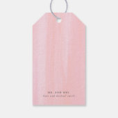 Succulents and Pink Flowers Bedankt Cadeaulabel (Achterkant)