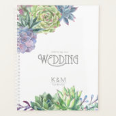 Succulents and Sparkle Wedding Green ID515 Planner (Voorkant)