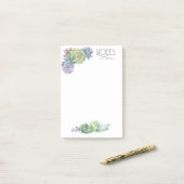Succulents and Sparkle Wedding ID515 Post-it® Notes (Op bureau)