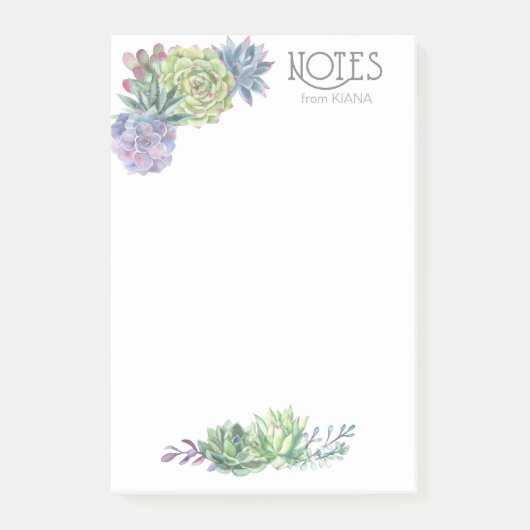 Succulents and Sparkle Wedding ID515 Post-it® Notes (Voorkant)